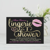 311 Glitzy Sparkle Bachelorette Blac Kiss Metallic Kaart (Staand voorkant)