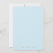 311 Gold Glitter Monogram Baby Boy Shower Kaart (Achterkant)