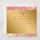 311-Golden Damask Shimmer Strawberry Brulee Kaart (Achterkant)