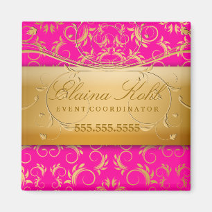 311-Golden diVine Business Magnet Passion Pink