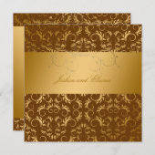 311-Golden diVine Chocolate Brown 5,25 x 5,25 Kaart (Voorkant / Achterkant)