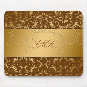 311-Golden diVine Chocolate Brown mousepad Muismat