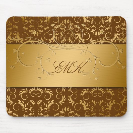 311-Golden diVine Chocolate Brown mousepad Muismat (Voorkant)