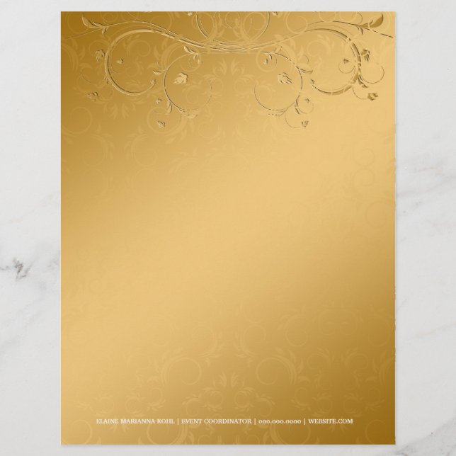 311-Golden diVine letterhead Gepersonaliseerd Briefhoofd (Voorkant)