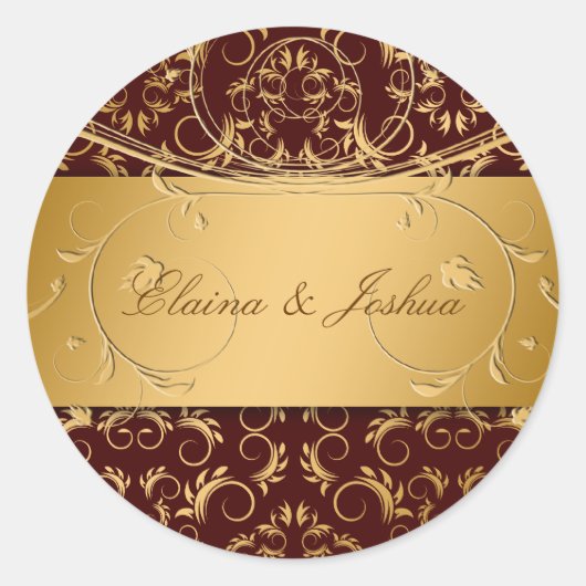 311-Golden diVine Sticker Brown (Voorkant)