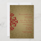 311-Golden Flame 5 x 7 Invite Kaart (Achterkant)