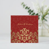 311-Golden Flame Square Invite versie 2 Kaart (Staand voorkant)