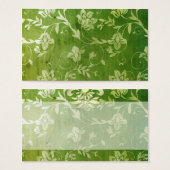 311-Gorgeous Groene Bloemen  Naam Kaart (Voorkant /achterkant)