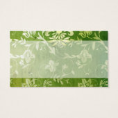 311-Gorgeous Groene Bloemen  Naam Kaart (Achterkant)