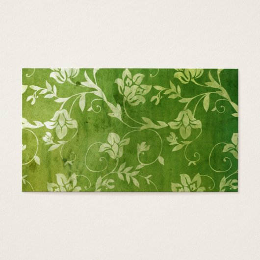 311-Gorgeous Groene Bloemen  Naam Kaart (Voorkant)