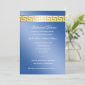 311 Gouden Blauwe Griekse Sleutel Kaart (Staand voorkant)