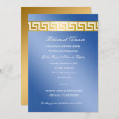 311 Gouden Blauwe Griekse Sleutel Kaart (Voorkant / Achterkant)