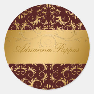 311-Gouden Goddelijke Chocolade Ronde Sticker