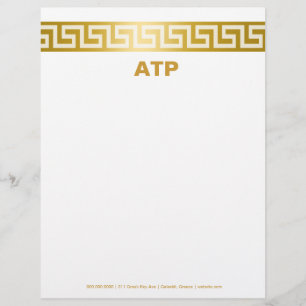 311-Gouden Griekse sleutel Briefhoofd