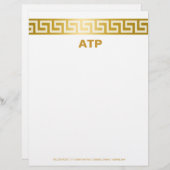 311-Gouden Griekse sleutel Briefhoofd (Voorkant / Achterkant)