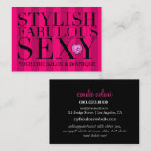 311 grafische roze stripes van 311 t visitekaartje (Voorkant / Achterkant)