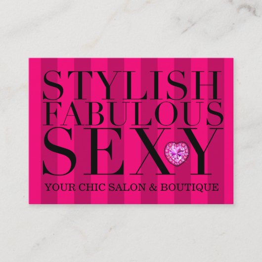 311 grafische roze stripes van 311 t visitekaartje (Voorkant)