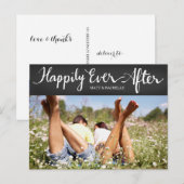 311 Grey Gelukkig Altijd Na Bloemen Dank U Briefkaart (Voorkant / Achterkant)