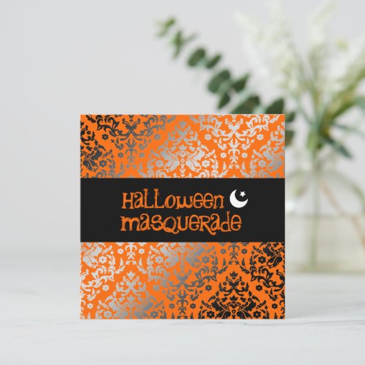 311-Halloween Masquerade Kaart (Staand voorkant)