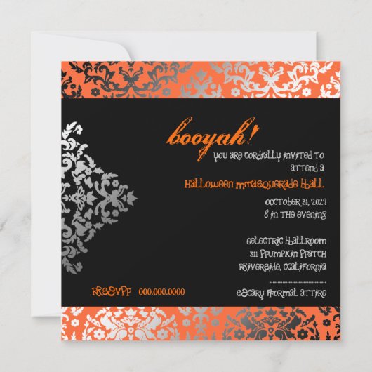 311-Halloween Masquerade Kaart (Achterkant)