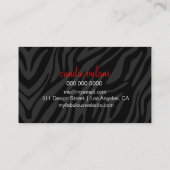 311 Haute Black Lace & Diamonds Red Back Visitekaartje (Achterkant)