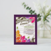 311-Hawaiaanse Hemel Uitnodiging | Paars (Staand voorkant)