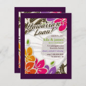 311-Hawaiaanse Hemel Uitnodiging | Paars (Voorkant / Achterkant)