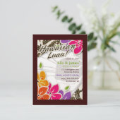 311 Hawaiian Hemel Uitnodiging | Bruin (Staand voorkant)