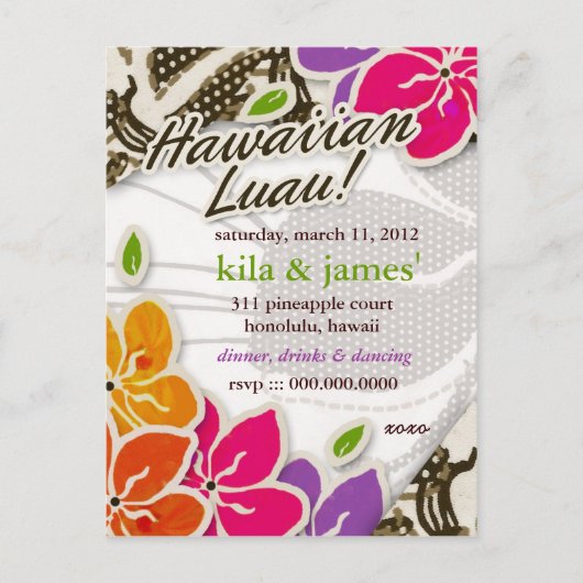 311 HAWAIIAN LUAU KILA UITNODIGING (Voorkant)