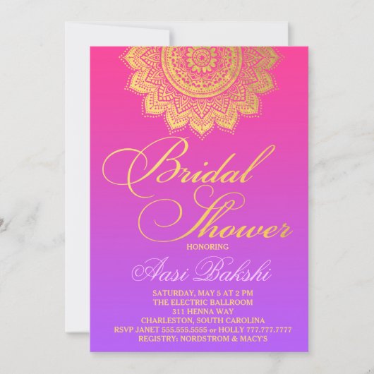 311 Henna Pink Paars Ombre Kaart (Voorkant)