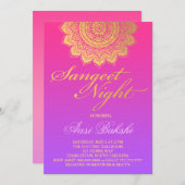 311 Henna Sangeet NiPink Paarse Ombre Kaart (Voorkant / Achterkant)