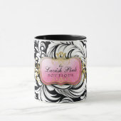 311-Het Lavish Pink Bord | Zwart Mok (Midden)