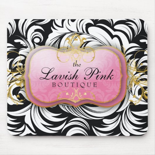 311 Het Lavish Pink Bord | Zwart Muismat (Voorkant)