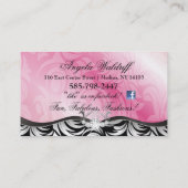 311-Het Lavish Pink Bord | Zwart Visitekaartje (Achterkant)