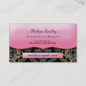 311-Het lichtroze Bord | Zwart Visitekaartje (Achterkant)