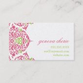 311 het Limoen van de Kamperfoelie van het Damast Visitekaartje (Achterkant)