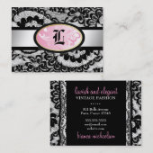 311 het luxeRoze Iradescent van het kant Visitekaartje (Voorkant / Achterkant)