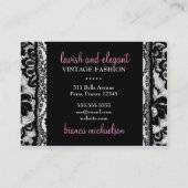 311 het luxeRoze Iradescent van het kant Visitekaartje (Achterkant)