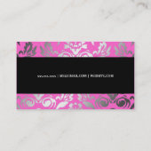 311 het Roze van het Damast Ladonna Visitekaartje (Achterkant)