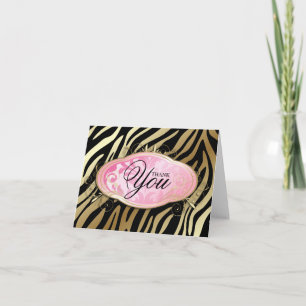 311 het Zebra van de Boutique Bodacious dankt u Bedankkaart