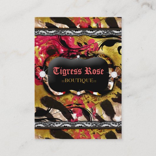 311 het Zebra van de tijgerin nam toe Visitekaartje (Voorkant)