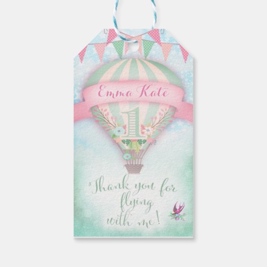 311 Hete Luchtballon Label Dank u Label Cadeaulabel (Achterkant)