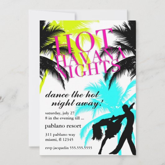 311 Hot Havana Neights White Electric Kaart (Voorkant)