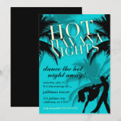 311 Hot Havana Nights Aqua Black Invite Kaart (Voorkant / Achterkant)