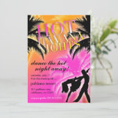 311 Hot Havana Nights Black Invite Kaart (Staand voorkant)