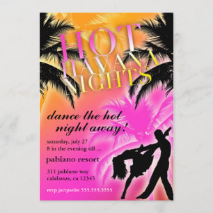 311 Hot Havana Nights Black Invite Kaart