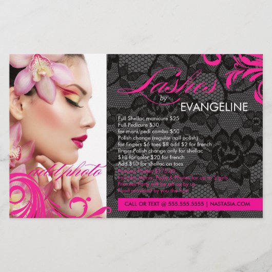 311 Hot Pink & Lace Lashes per brochure (Voorkant)