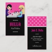 311-HOTT PINK NAIL SALON VISITEKAARTJE (Voorkant / Achterkant)