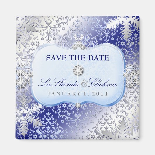 311 Ice Princess Winter Save the Date Magneet (Voorkant)