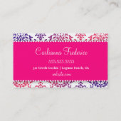 311 Icing op de taart Roze Lavendel Visitekaartje (Achterkant)